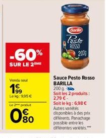 sauce pesto Barilla