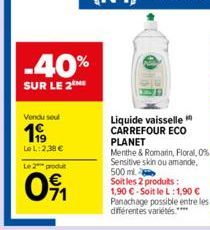 liquide vaisselle Carrefour