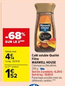 café soluble Maxwell house