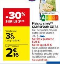 plats cuisinés Carrefour