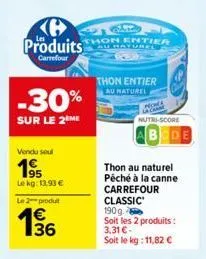 thon au naturel carrefour