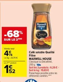 café soluble Maxwell house