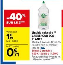 liquide vaisselle Carrefour