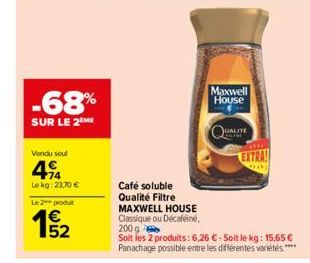 café soluble Maxwell house