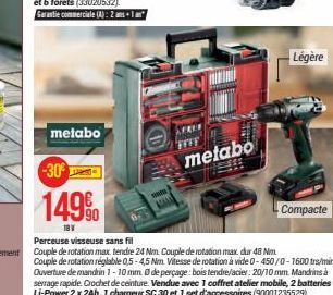 metabo  -30%  149%  18V  www  metabo  Légère  Compacte 