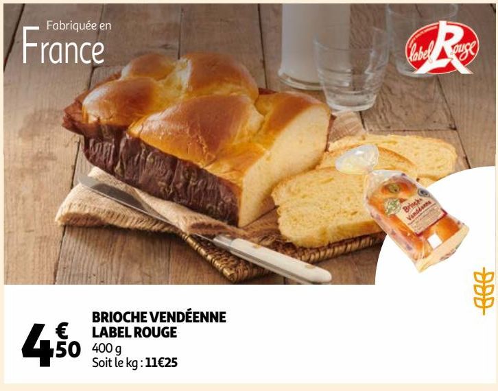 BRIOCHE VENDÉENNE LABEL ROUGE