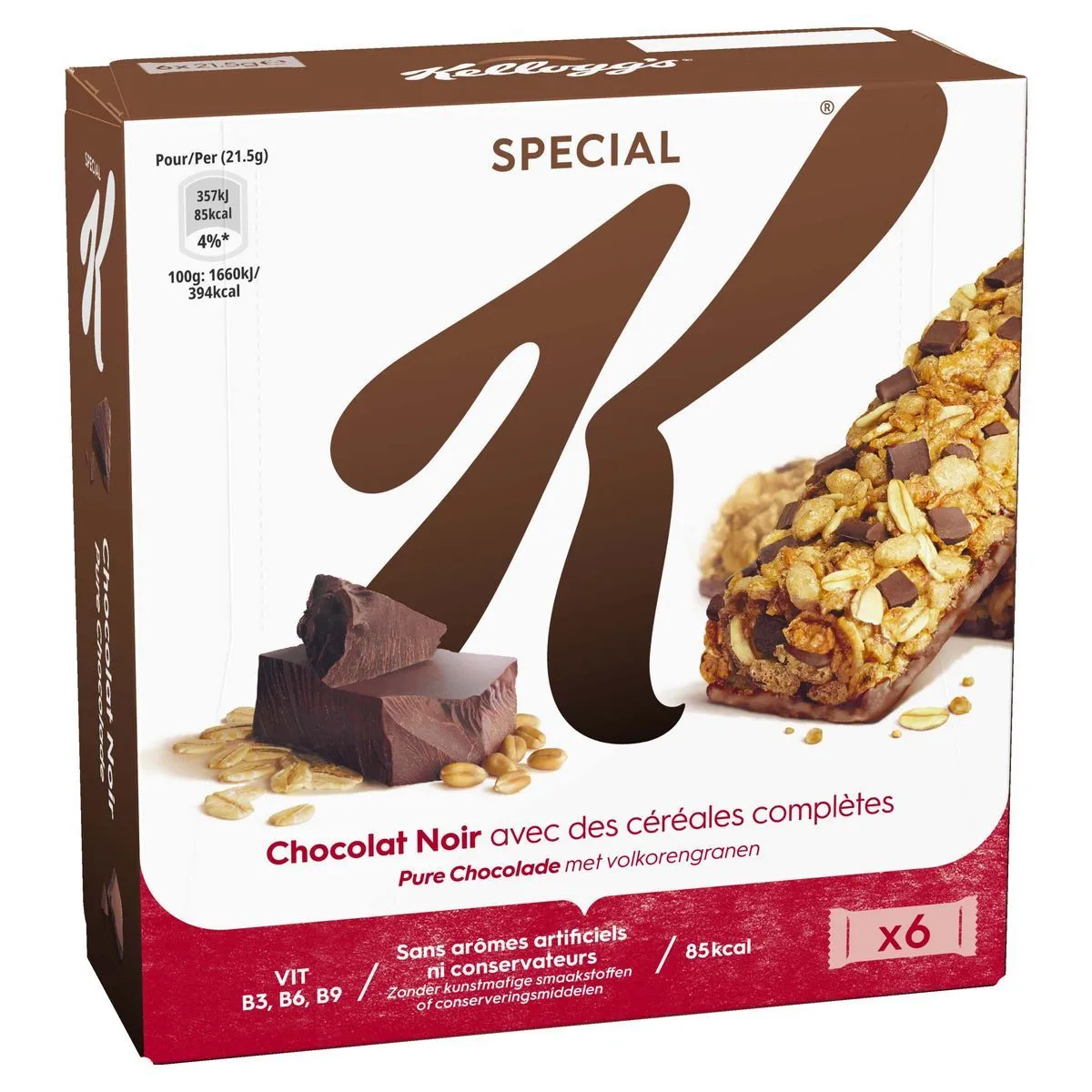 barres de céréales spécial k chocolat kellogg's