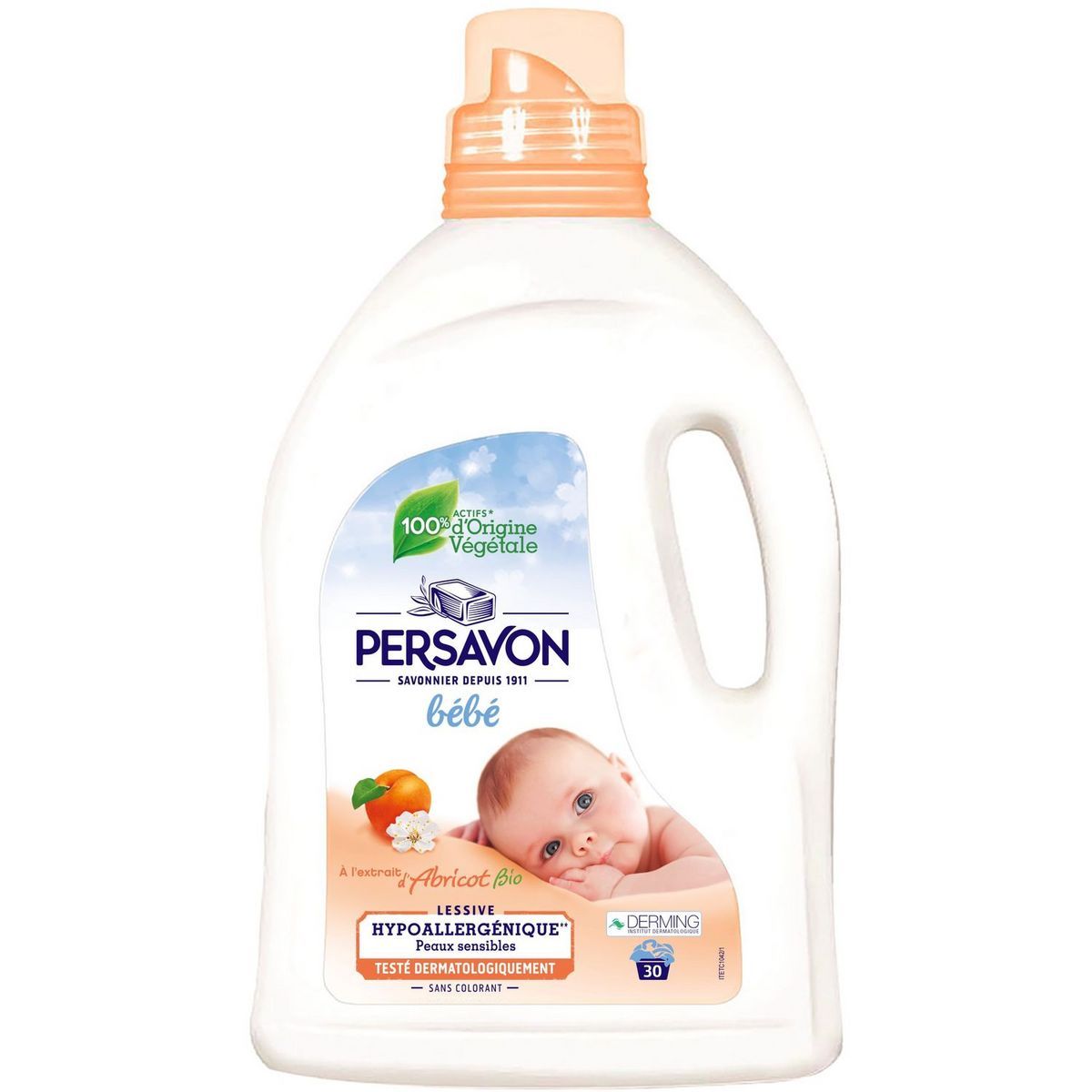  LESSIVE LIQUIDE BÉBÉ AU LAIT D'ABRICOT BIO PERSAVON