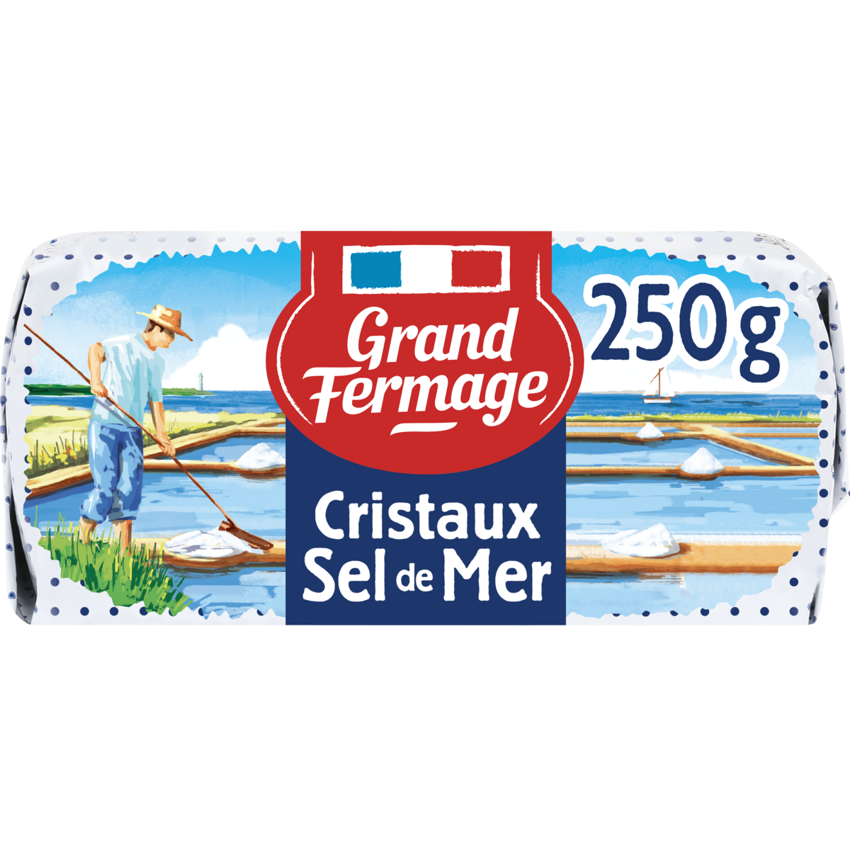 BEURRE AUX CRISTAUX DE SEL DE NOIRMOUTIER GRAND FERMAGE