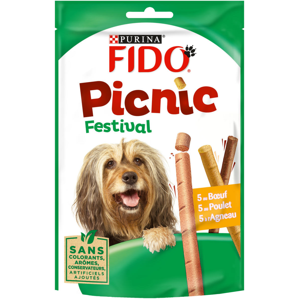  FRIANDISES POUR CHIEN BŒUF POULET AGNEAU FIDO PICNIC FESTIVAL