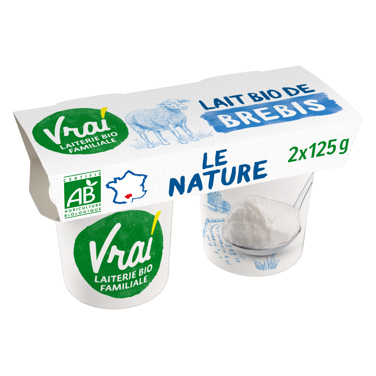 YAOURT NATURE AU LAIT DE BREBIS BIO VRAI