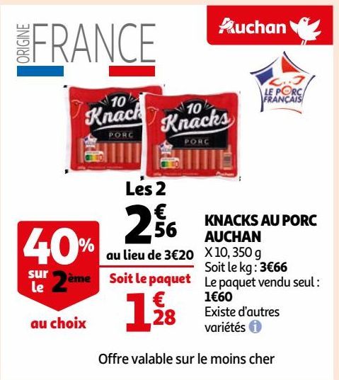 KNACKS AU PORC AUCHAN