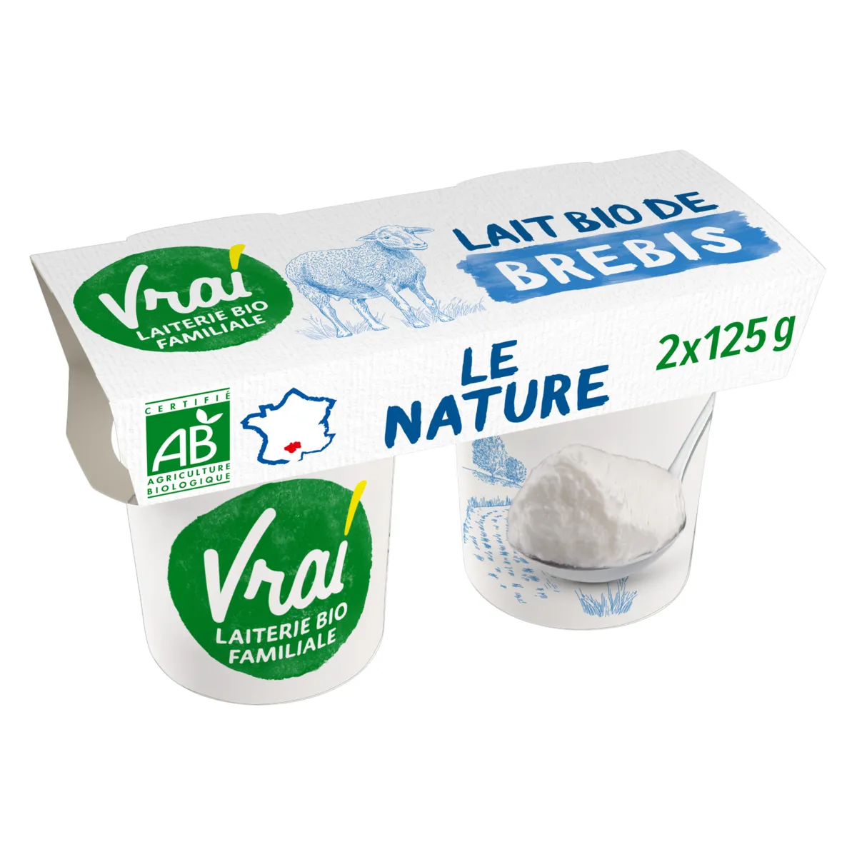 yaourt nature au lait de brebis bio vrai