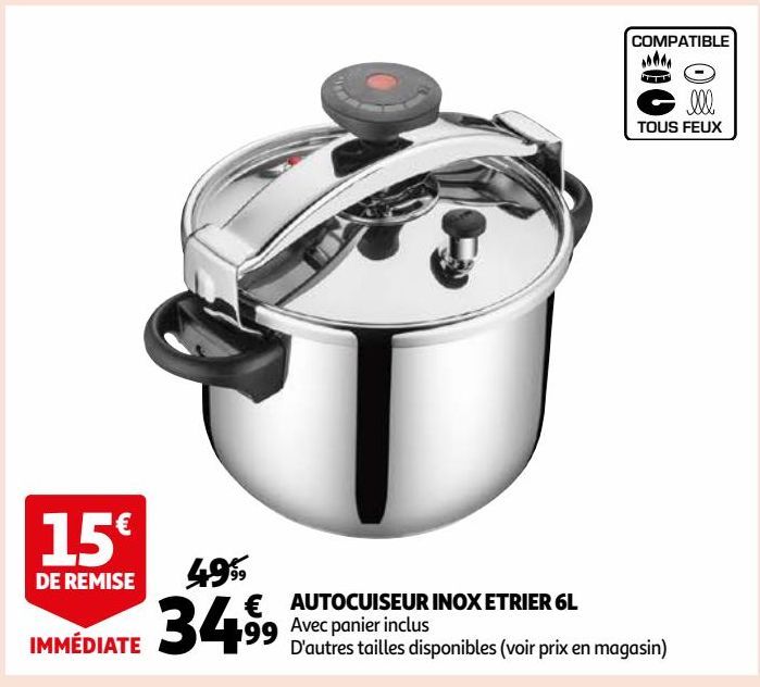 AUTOCUISEUR INOX ETRIER 6L