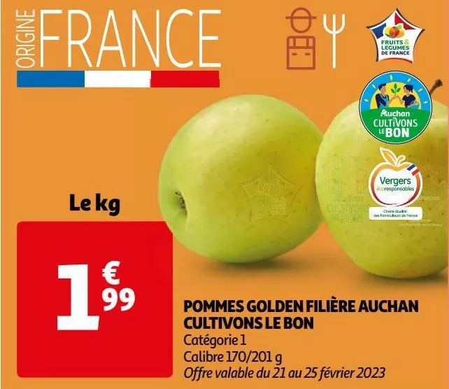 pommes golden auchan cultivons le bon