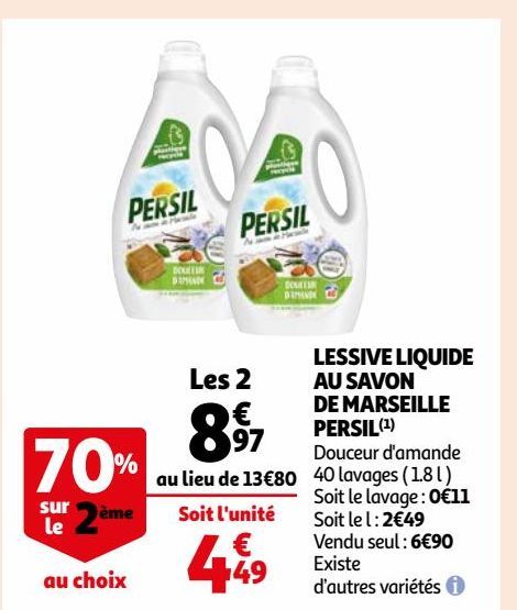 LESSIVE LIQUIDE AU SAVON DE MARSEILLE PERSIL