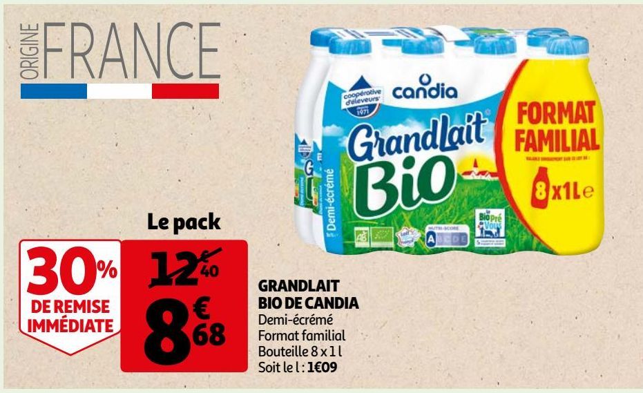 GRANDLAIT BIO DE CANDIA