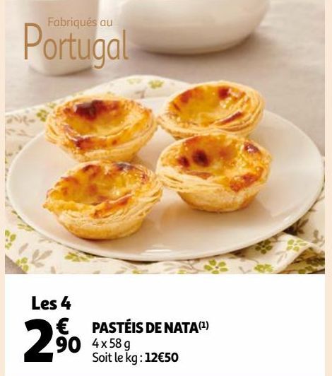 PASTÉIS DE NATA Les 4