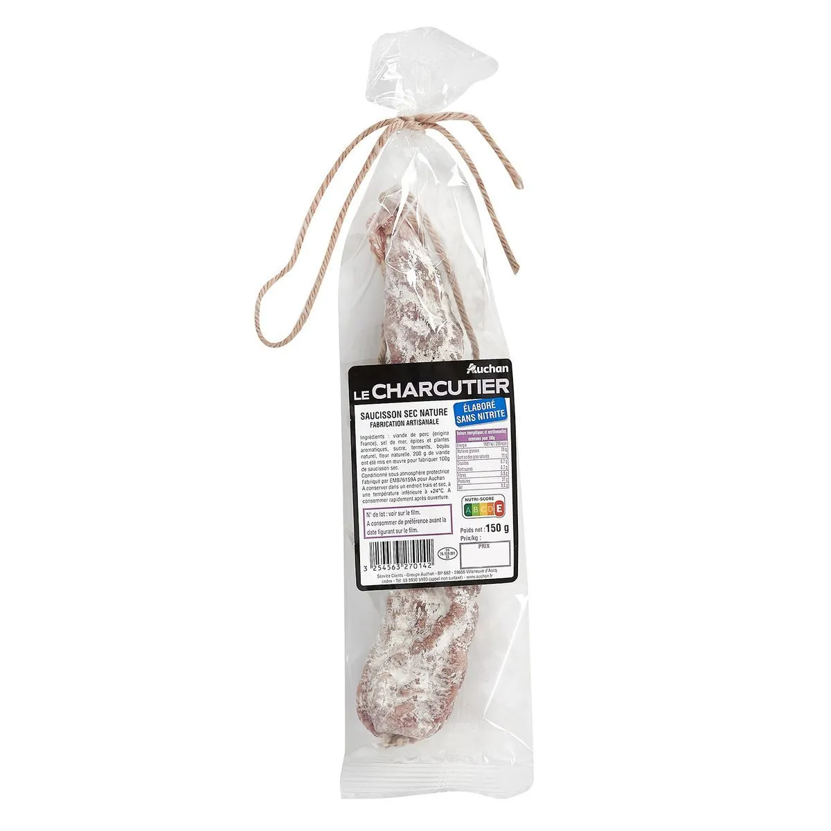 saucisson sec auchan le charcutier 