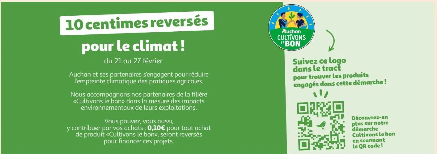 10 centimes reversés pour le climat !