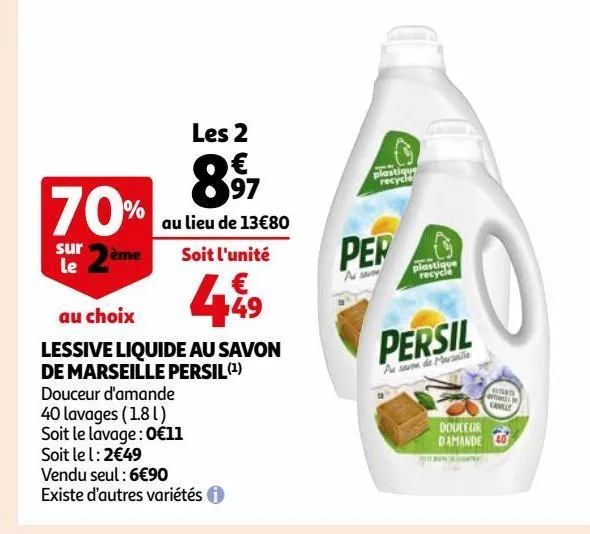 lessive liquide au savon de marseille persil