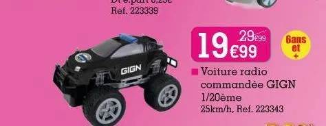 gign  29€99  19€99  gans  et  voiture radio  commandée gign  1/20ème  25km/h, ref. 223343 