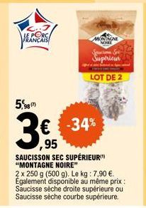 saucisson sec montagne noire