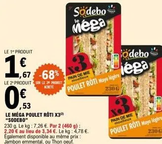 pain de mie sodebo