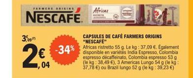 capsules de café Nescafé