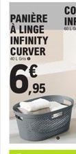 PANIÈRE À LINGE INFINITY CURVER  40 L Gris  6,5 