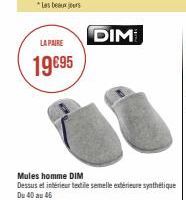 LA PAIRE  19€95  DIM 