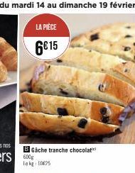 B Gâche tranche chocolat  Lekg: 10025 