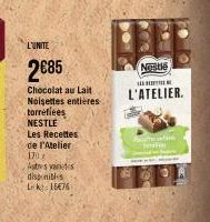 chocolat au lait Nestlé