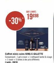 -30%  SOIT L'UNITÉ:  19€98  King- Gillette 