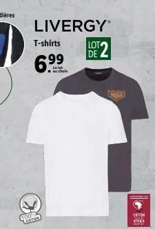 livergy  t-shirts  6.⁹⁹  11000  looton  hote  lot  de  cotton africa  byf 