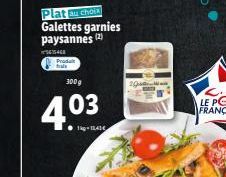 Plat au choix Galettes garnies paysannes (2)  SESSAGE  Produt  300g  403  - 