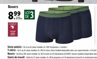 Boxers  8.⁹9  chols  COTTON Mic HE  LOT DE  3 