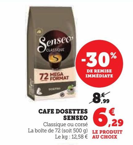 CAFE DOSETTES SENSEO