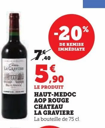 haut-medoc aop rouge chateau la graviere