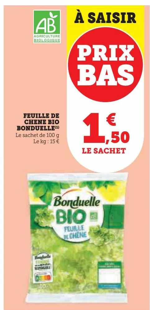 feuille de  chene bio  bonduelle