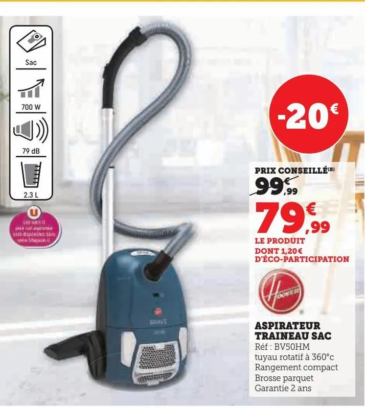 aspirateur  traineau sac