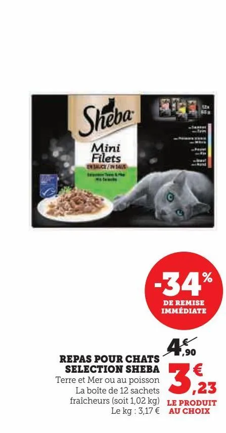 repas pour chats  selection sheba