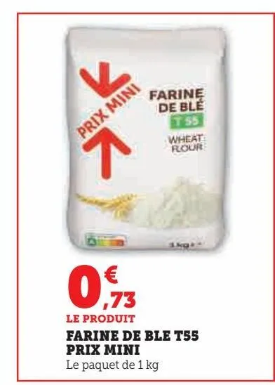 farine de farine de ble t55  prix mini