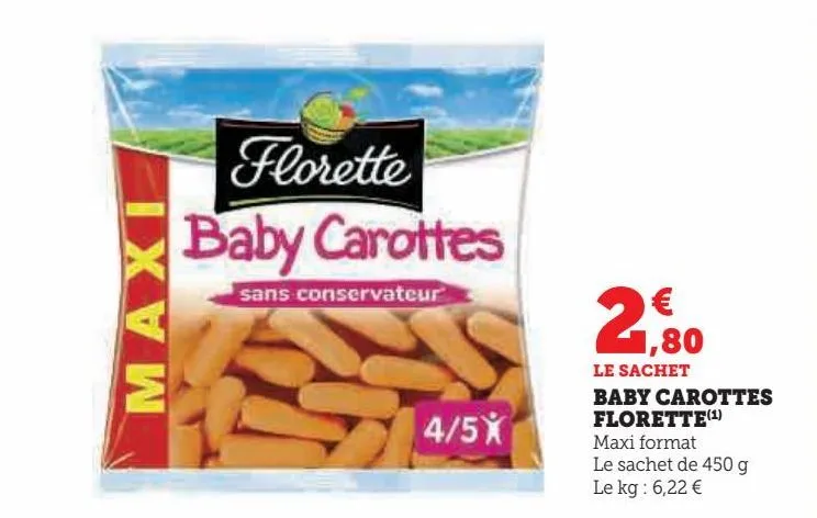 baby carottes  florette