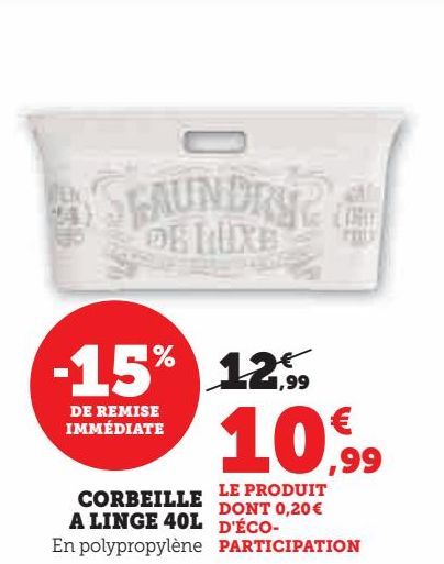 CORBEILLE A LINGE 40L