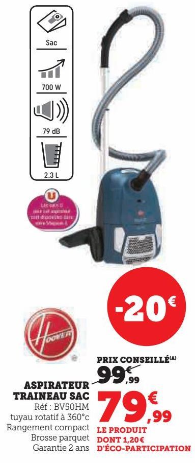 ASPIRATEUR TRAINEAU SAC