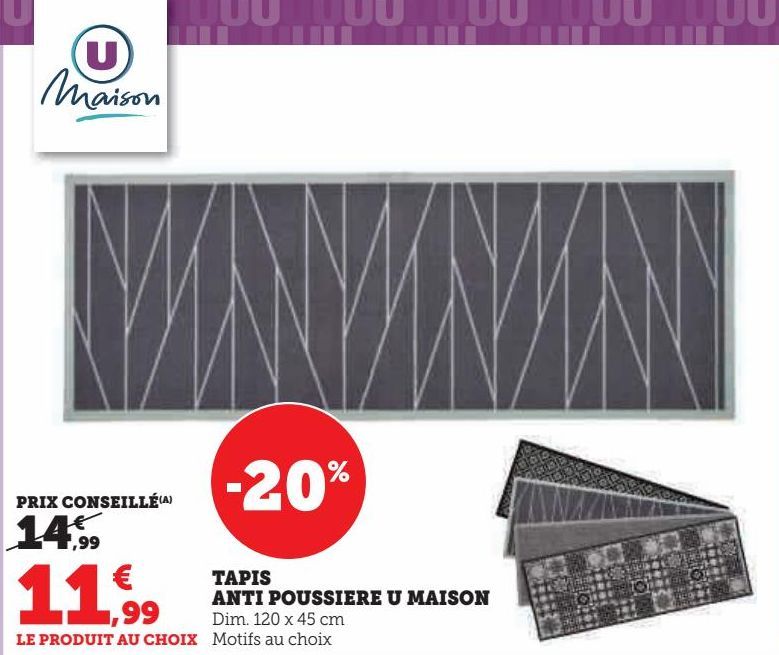 TAPIS ANTI POUSSIERE U MAISON