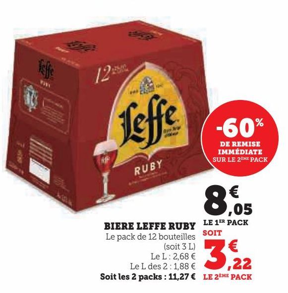 BIERE LEFFE RUBY