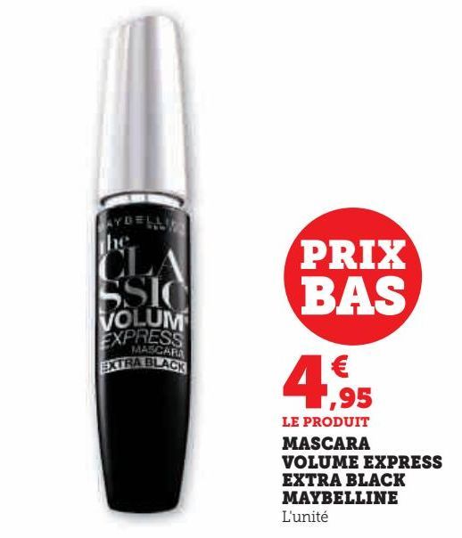 MASCARA VOLUME EXPRESS EXTRA BLACK MAYBELLINE