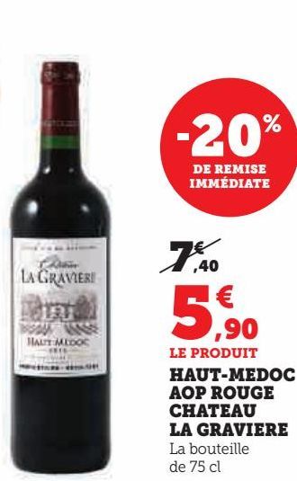 HAUT-MEDOC AOP ROUGE CHATEAU LA GRAVIERE